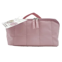 Salon Choice Padded Cosmetic Bag, Opens Flat, Pink, 1 Ct