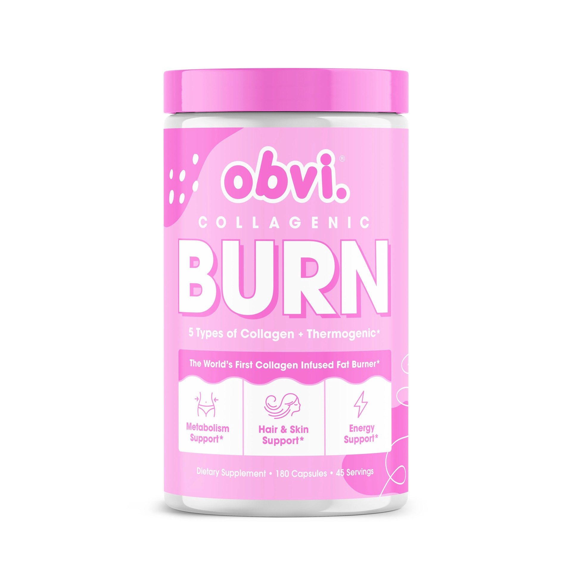 slide 1 of 1, Obvi Collagenic Burn, 180 ct