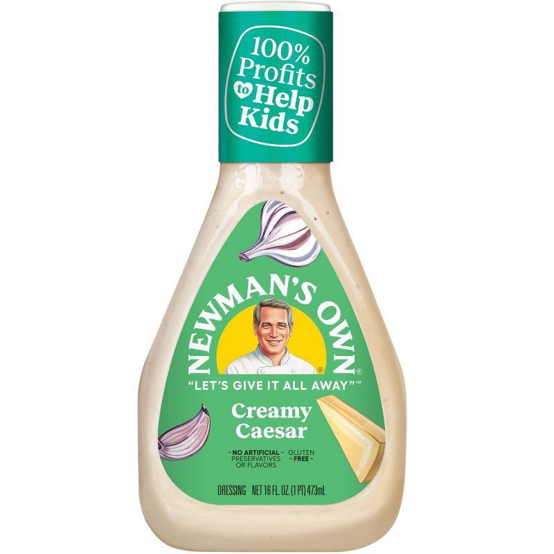 slide 1 of 3, Newman's Own Creamy Caesar Dressing 16 fl oz, 16 fl oz