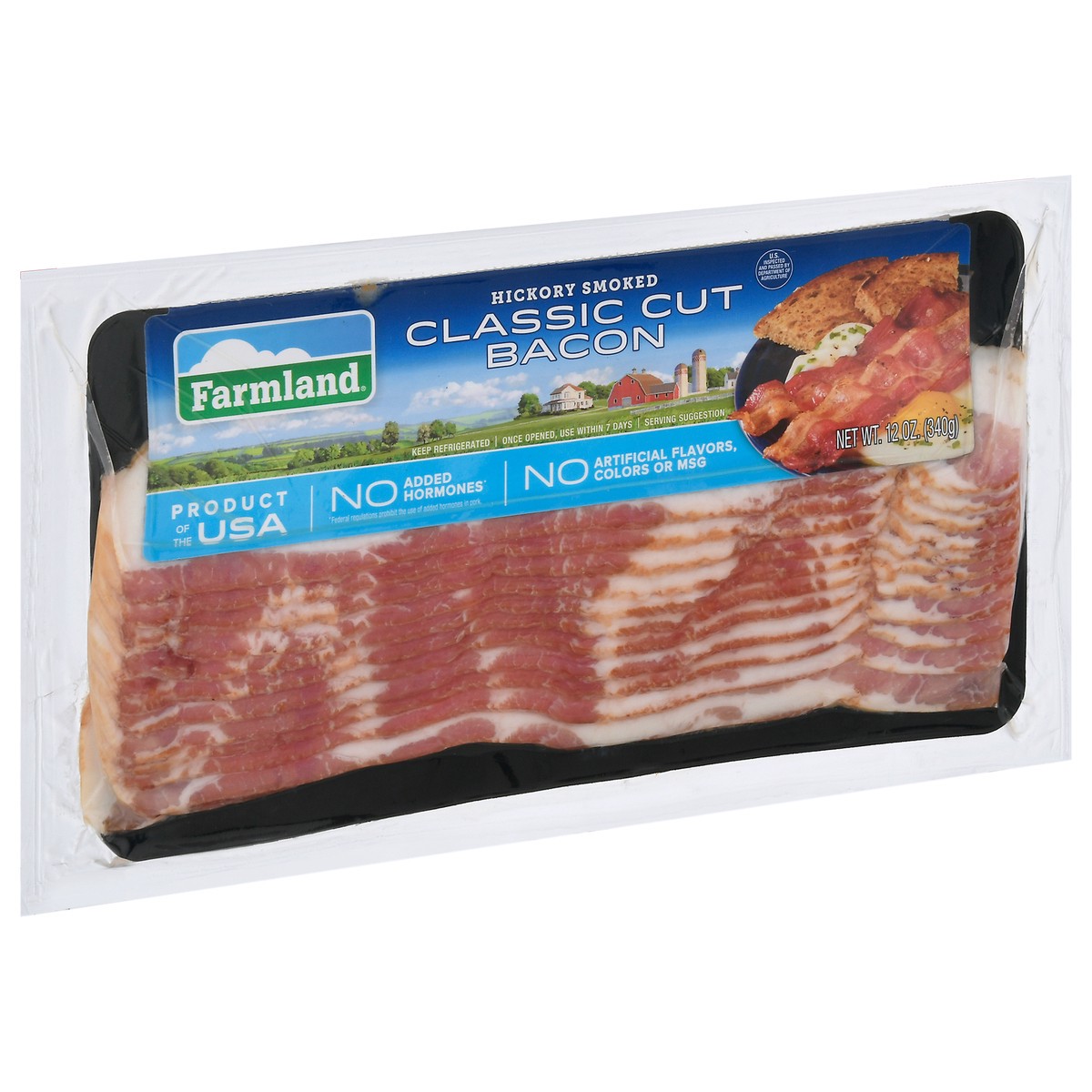 slide 11 of 11, Farmland Classic Cut Hickory Smoked Bacon 12 oz, 12 oz