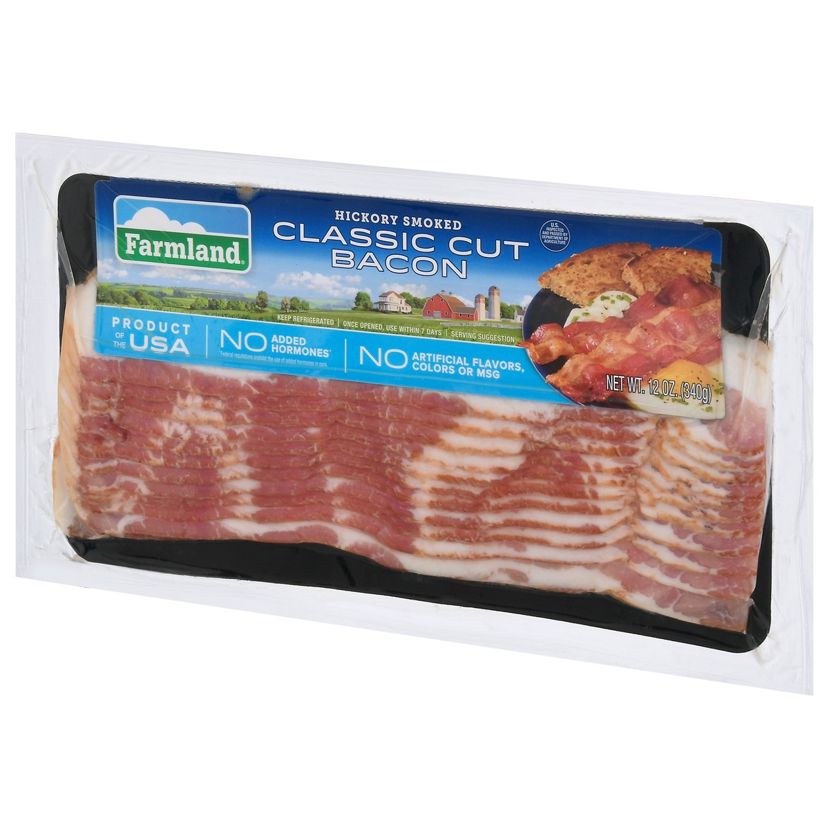 slide 2 of 11, Farmland Classic Cut Hickory Smoked Bacon 12 oz, 12 oz