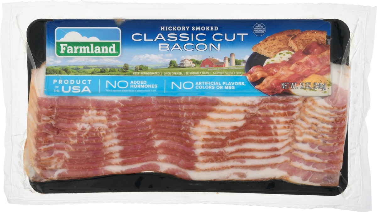 slide 8 of 11, Farmland Classic Cut Hickory Smoked Bacon 12 oz, 12 oz