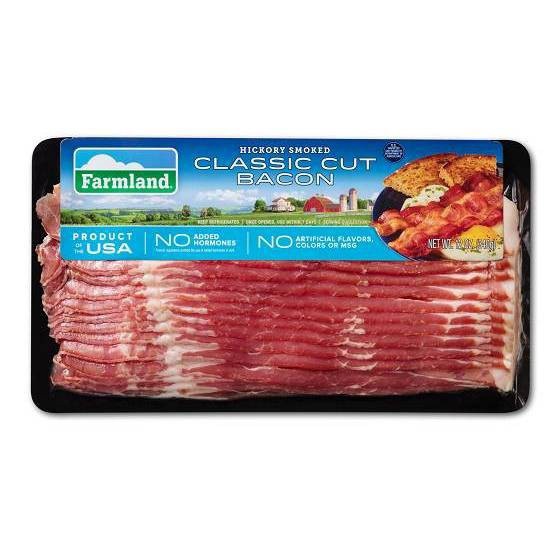 slide 1 of 11, Farmland Classic Cut Hickory Smoked Bacon 12 oz, 12 oz