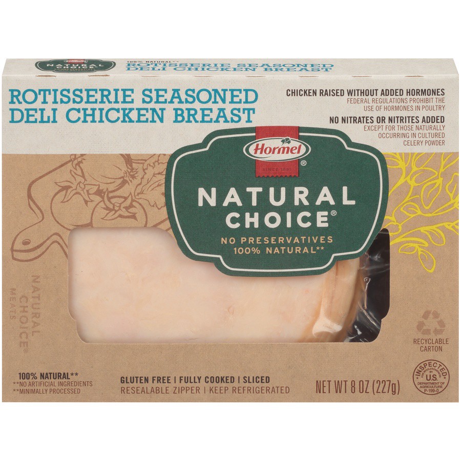 slide 1 of 8, Hormel Natural Choice Rotisserie Style Deli Chicken Breast, 8 oz