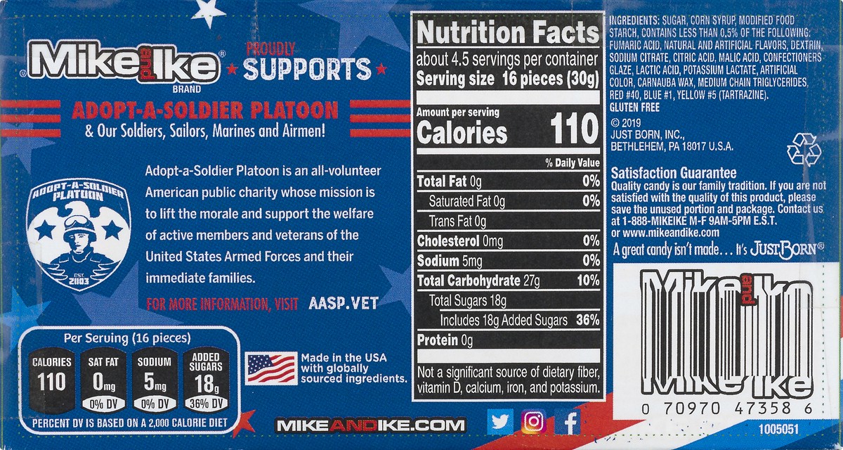 slide 11 of 13, MIKE AND IKE Patriotic Mix Candy 5 oz, 5 oz