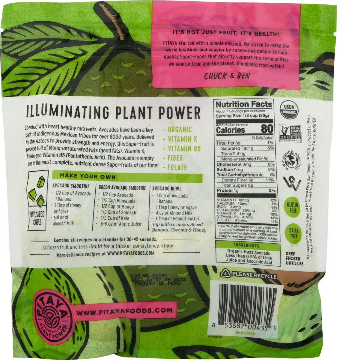 slide 10 of 12, Pitaya Foods Organic Avocado Bite-Sized Pieces 12 oz, 12 oz