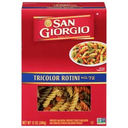 San Giorgio No. 72 Tricolor Rotini 12 oz