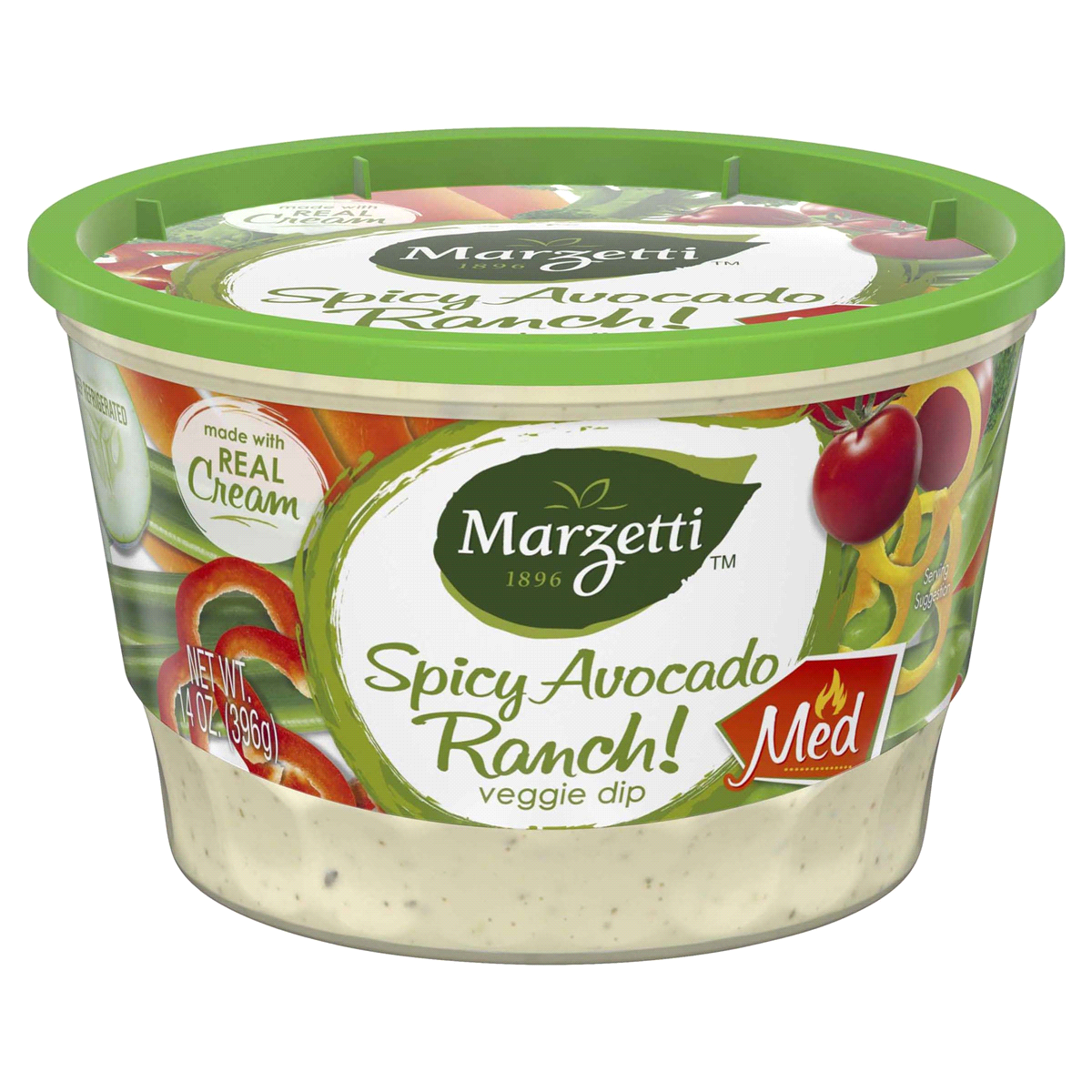 slide 1 of 8, Marzetti Spicy Avocado Ranch Veggie Dip, 14 oz