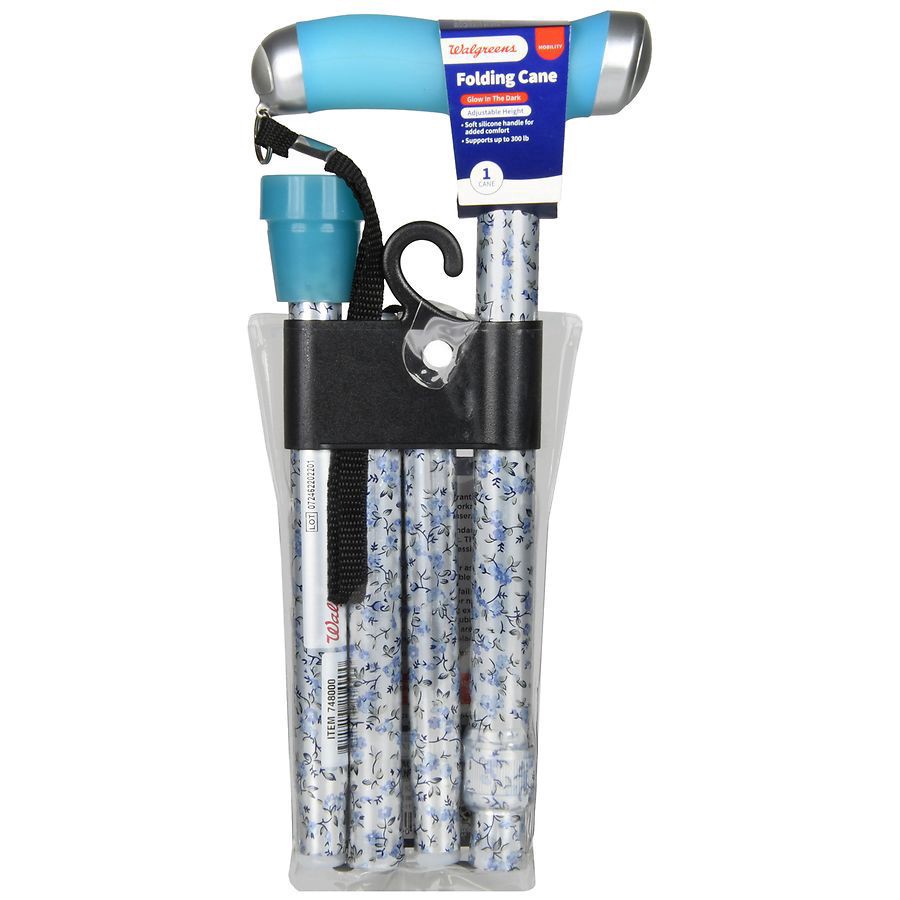 slide 3 of 5, Walgreens Glow and Go Folding Cane, 1 ct