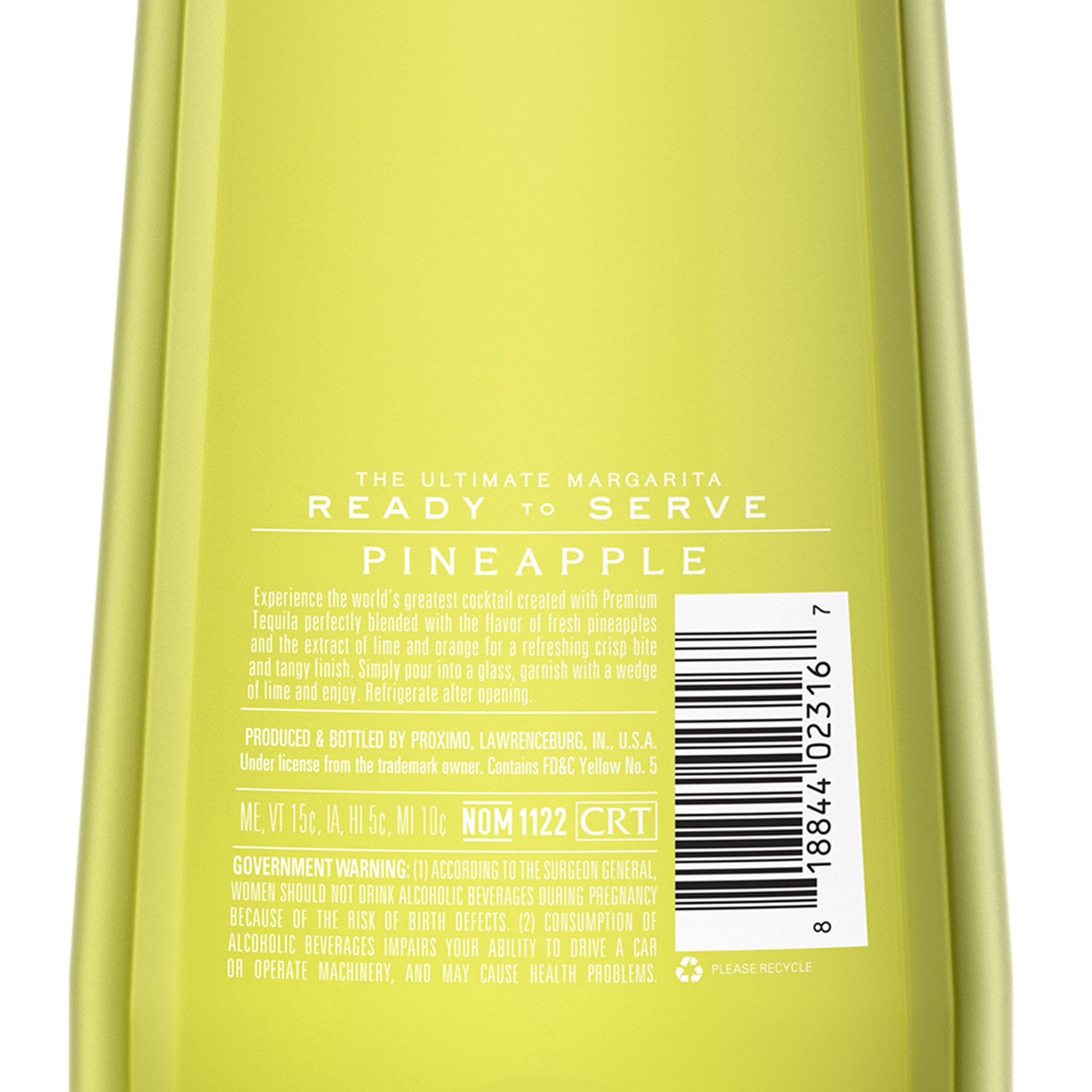 slide 2 of 5, 1800 The Ultimate Margarita Pineapple Ready to Drink Cocktail (1.75 L), 1.75 liter