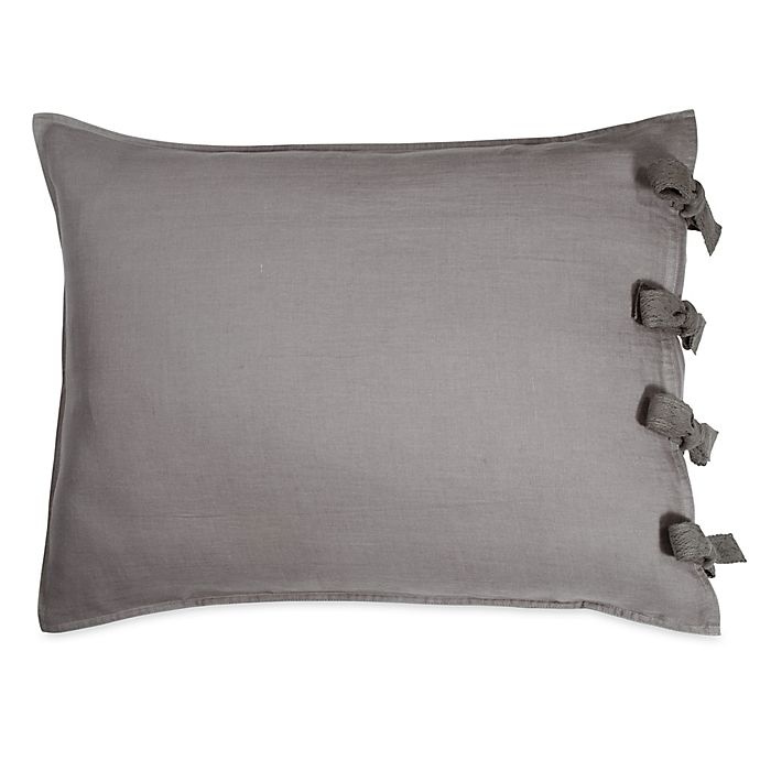 slide 1 of 1, Wamsutta Vintage Washed Linen Standard Pillow Sham - Charcoal, 1 ct