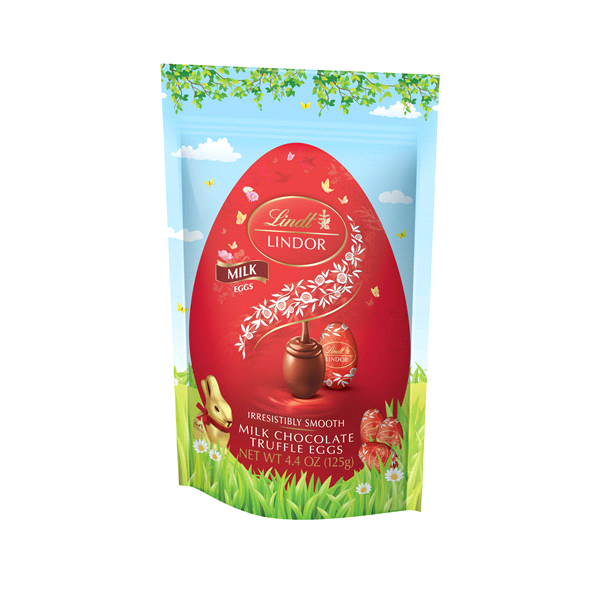 slide 1 of 1, Lindt Lindor Milk Chocolate Truffle Easter Eggs, 4.4 oz