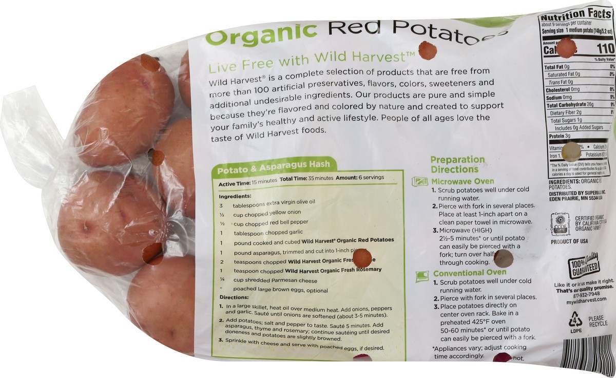 slide 4 of 9, Wild Harvest Red Potatoes 48 oz, 48 oz
