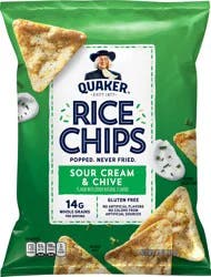 Quaker Rice Chips Sour Cream & Chive 2.5 Oz