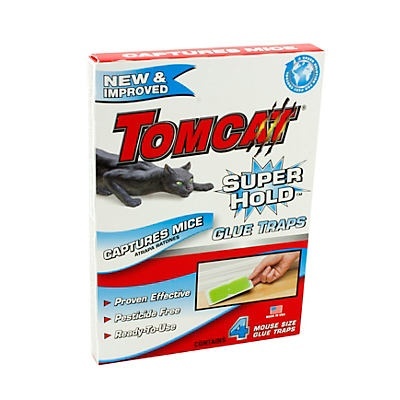 slide 1 of 1, Tomcat Super Hold Glue Traps, Mouse Size, 4 ct