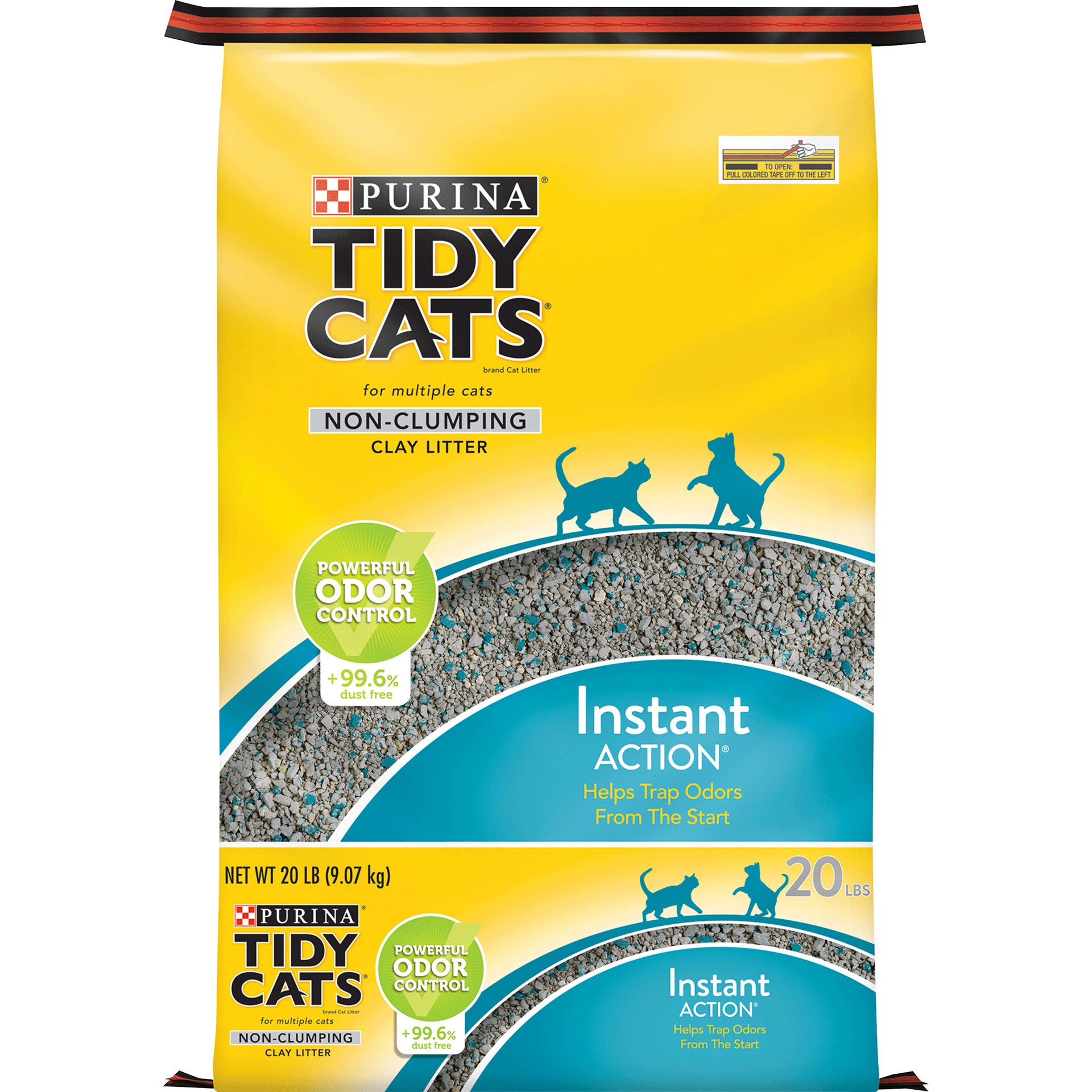 slide 1 of 7, Tidy Cats Purina Tidy Cats Non Clumping Cat Litter, Instant Action Low Tracking Cat Litter, 20 lb