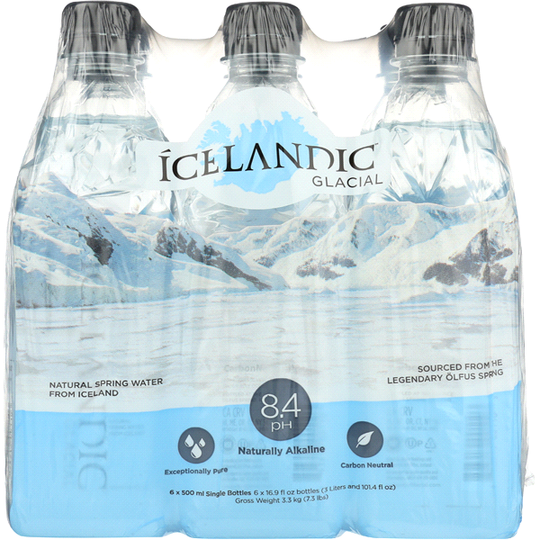 slide 10 of 13, Icelandic Glacial Natural Spring Water 6 - 500 ml Bottles, 6 ct