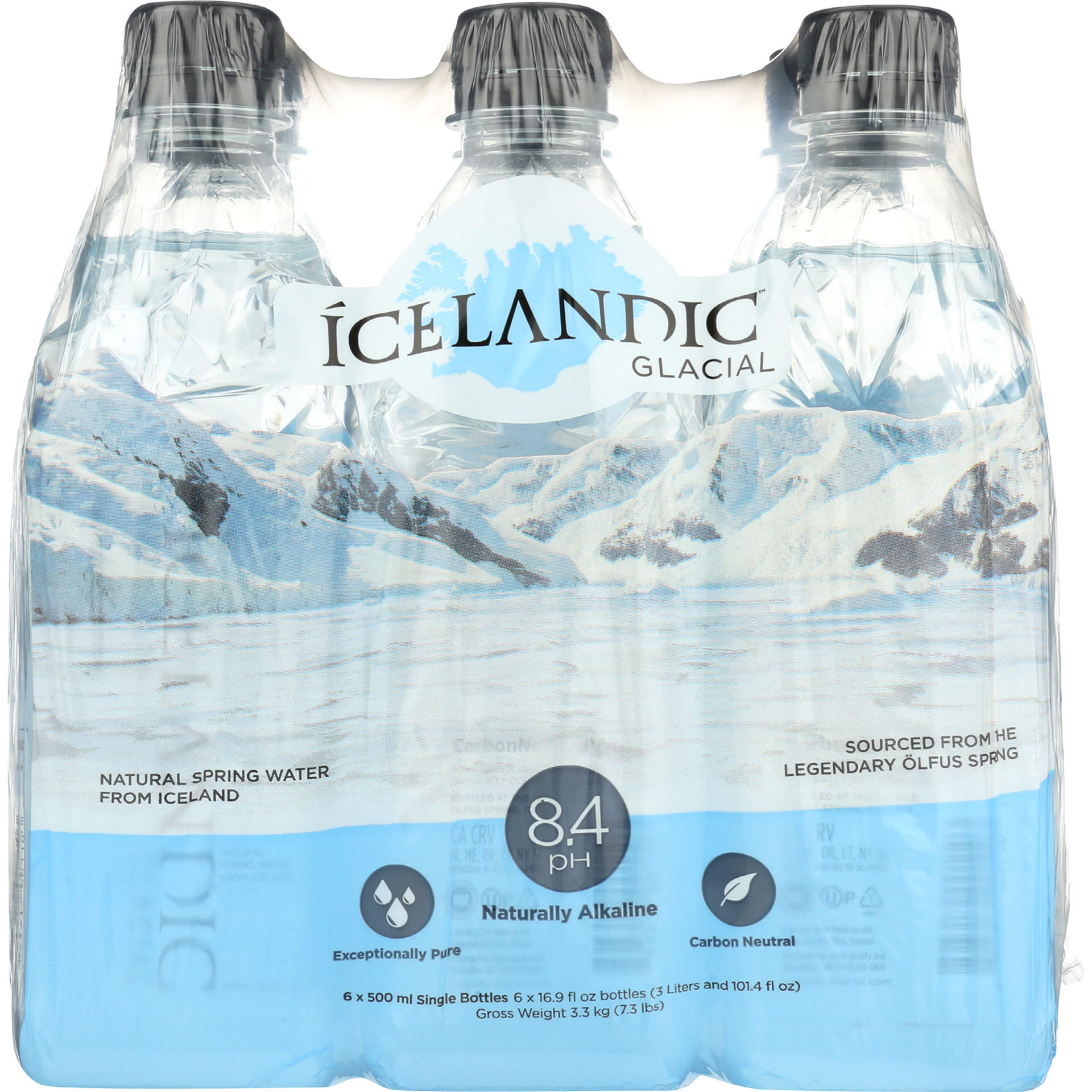 slide 7 of 13, Icelandic Glacial Natural Spring Water 6 - 500 ml Bottles, 6 ct