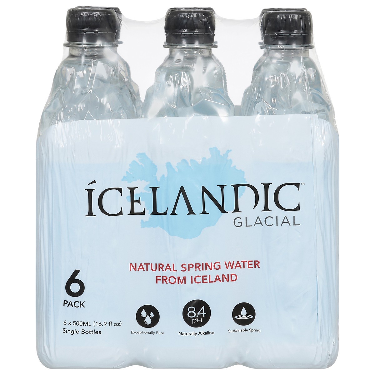 slide 1 of 13, Icelandic Glacial Natural Spring Water 6 - 500 ml Bottles, 6 ct