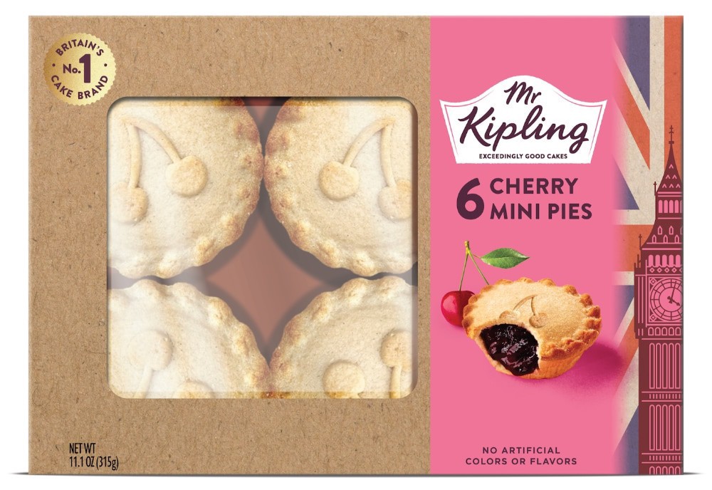 slide 1 of 1, Mr. Kipling Cherry Mini Pies, 6 ct / 11.1 oz