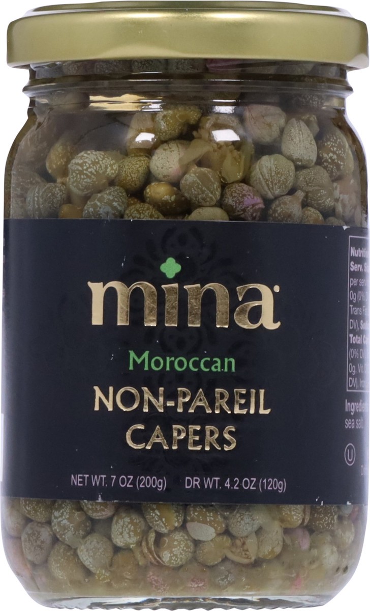 slide 9 of 9, Mina Moroccan Non-Pareil Capers, 7 oz