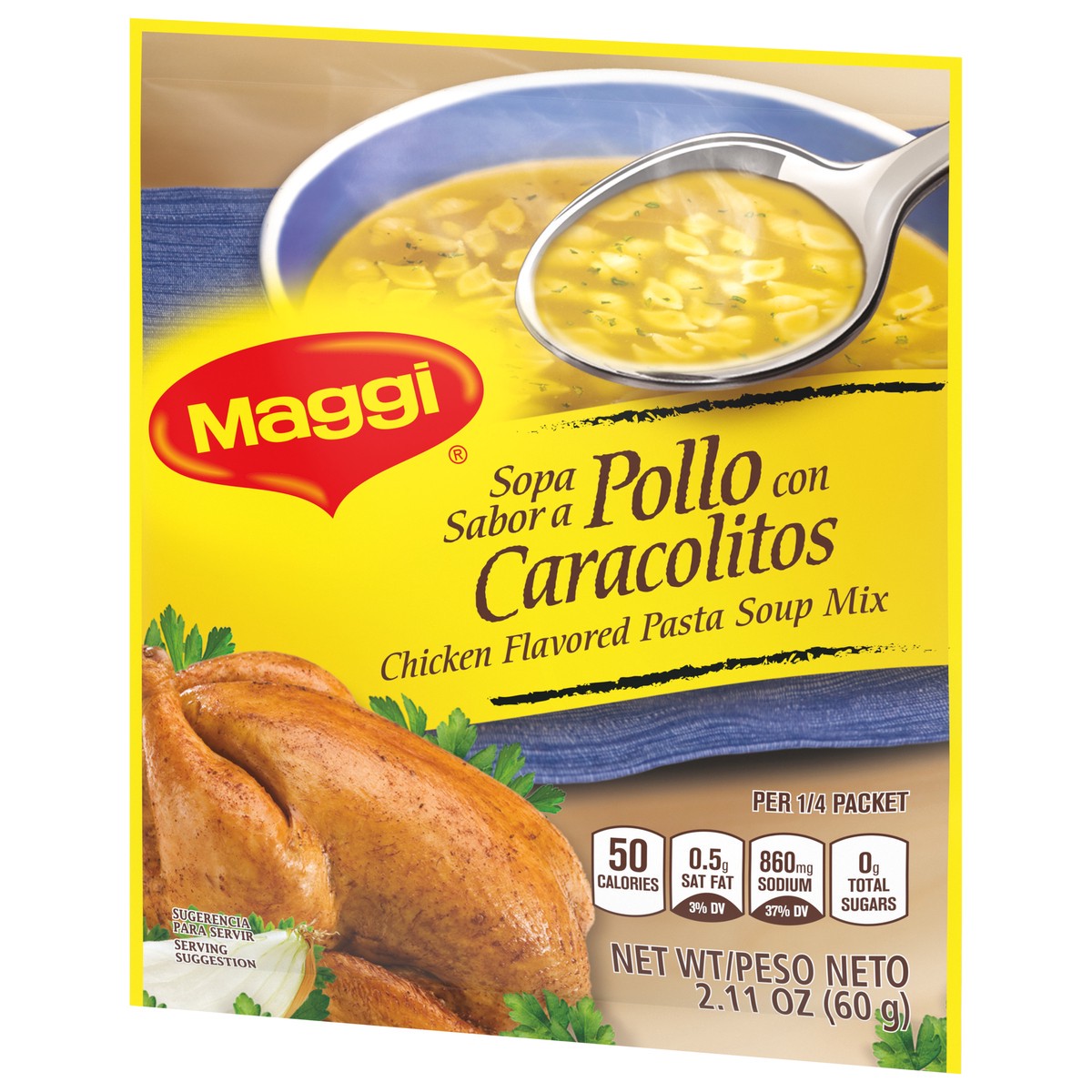 slide 5 of 9, Maggi Chicken Flavored Pasta Soup Mix, 2.11 oz