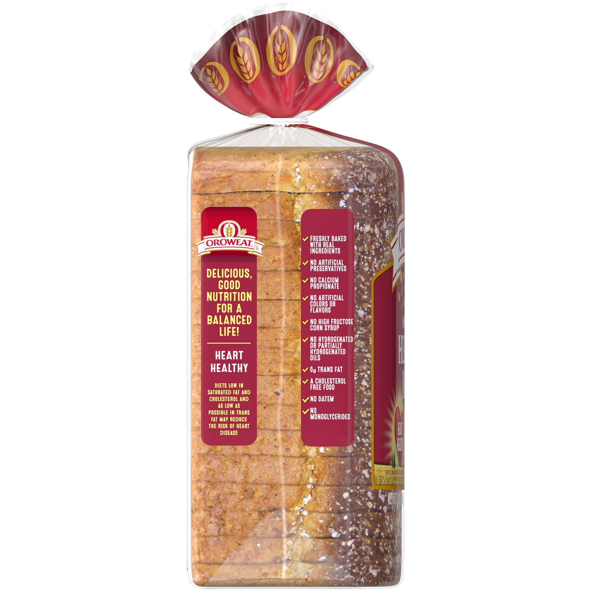 slide 2 of 5, Oroweat Whole Grains Healthnut Bread, 24 oz, Multigrain Bread, Bag, 1 ct