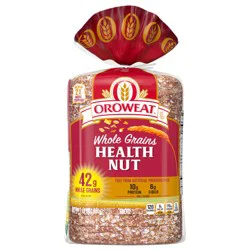 Oroweat Whole Grains Healthnut Bread, 24 oz, Multigrain Bread, Bag