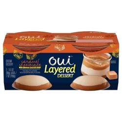 Yoplait Oui Layered Dessert, Caramel Cheesecake, 2-3.5 Oz