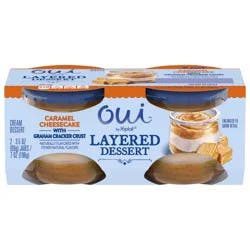 Yoplait Oui Layered Dessert, Caramel Cheesecake, 2-3.5 Oz