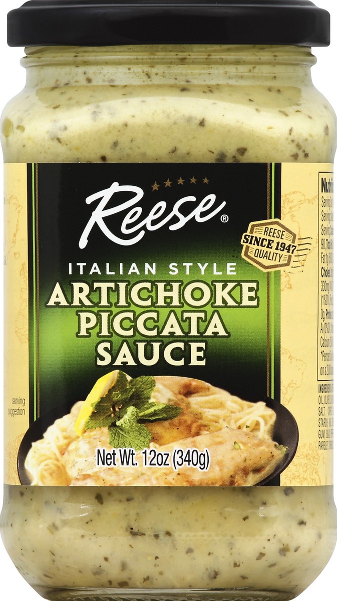 slide 2 of 2, Reese Artichoke Piccata Sauce 12 oz, 12 oz