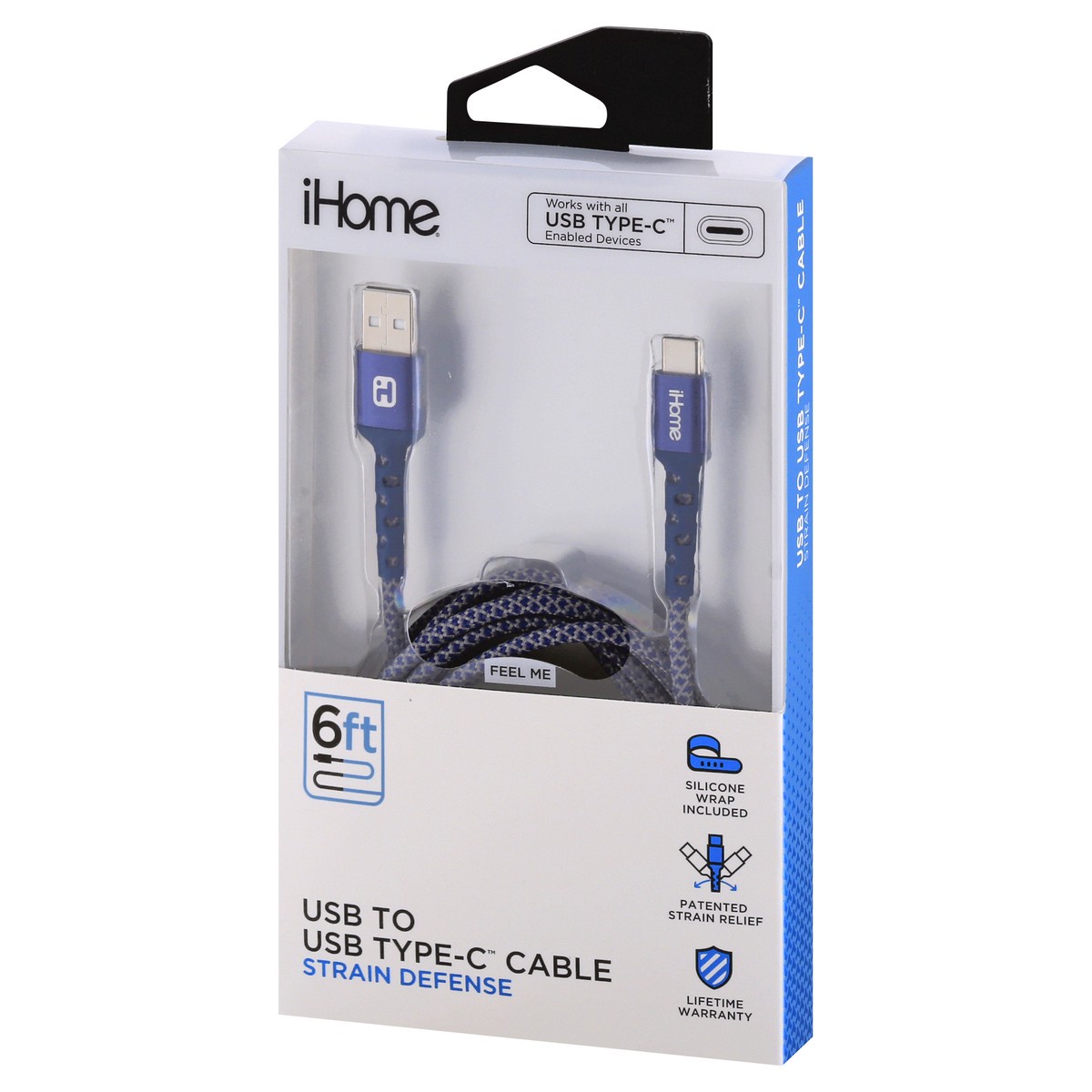 slide 4 of 11, iHome 6 Feet USB to USB Type-C Strain Defense Cable 1 ea, 1 ct