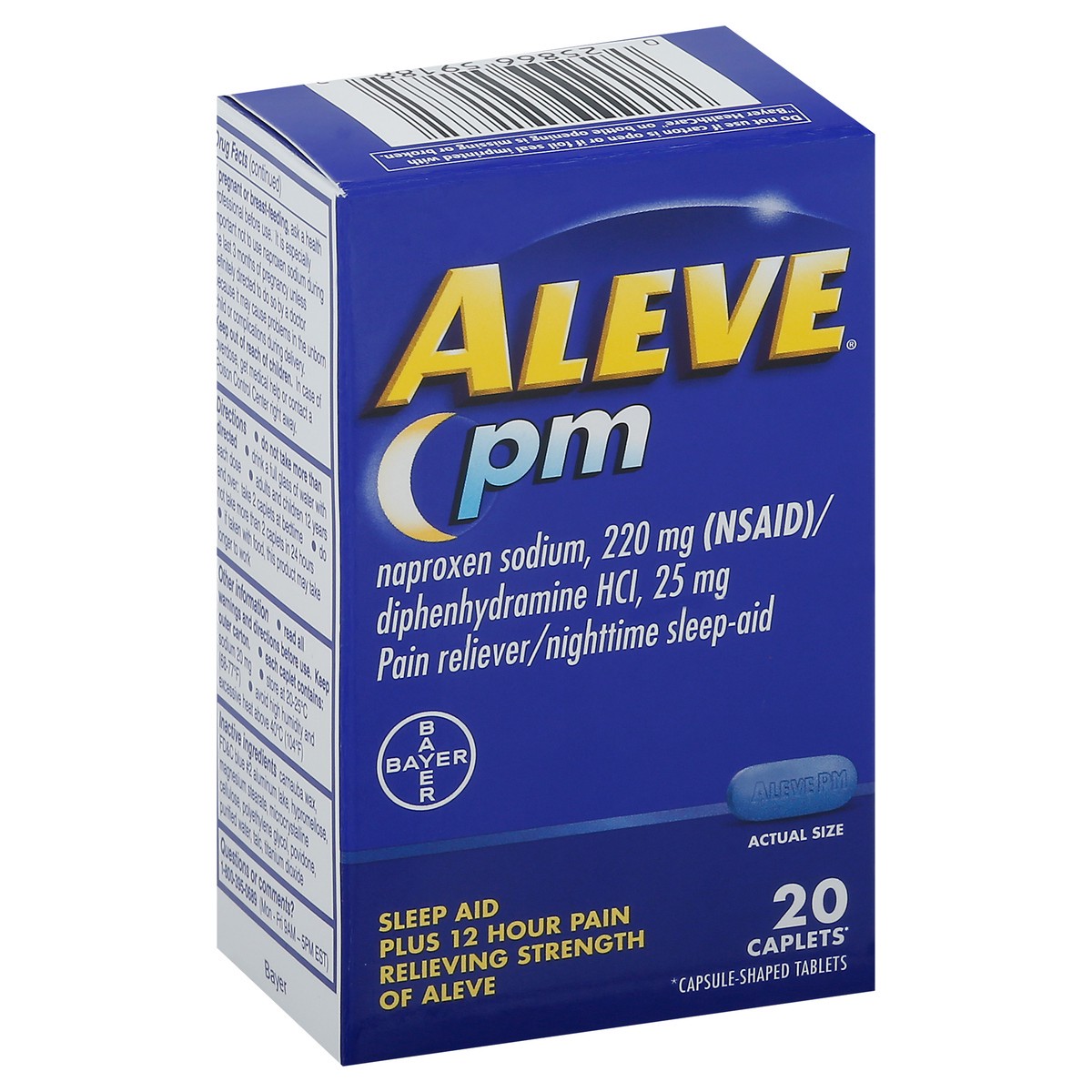 slide 3 of 9, Aleve PM Pain Reliever/Nighttime Sleep-Aid 20 Caplets, 20 ct