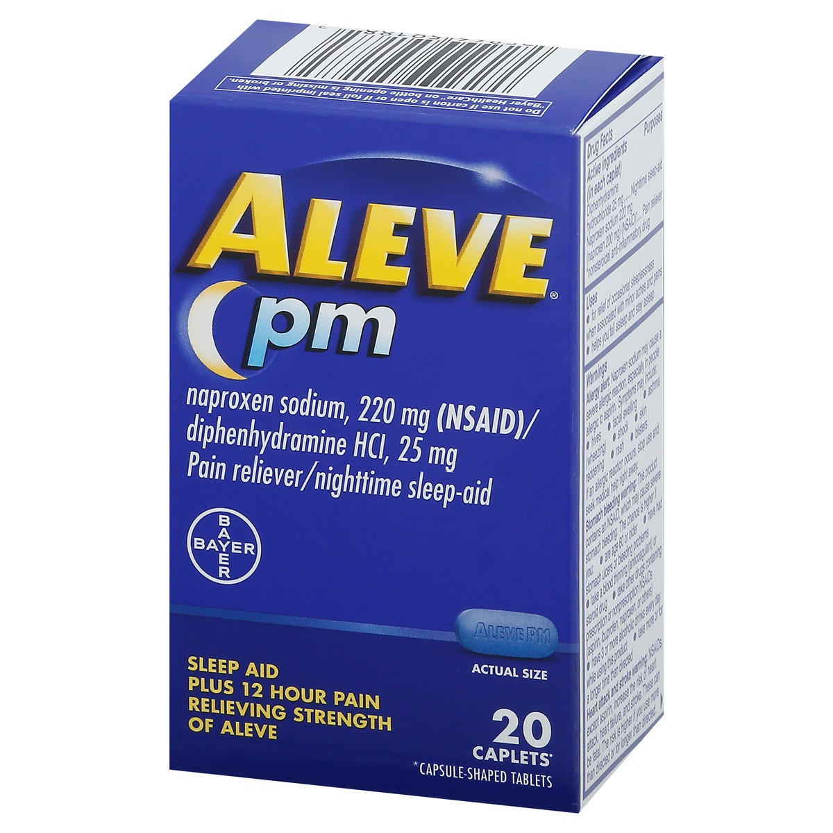 slide 9 of 9, Aleve PM Pain Reliever/Nighttime Sleep-Aid 20 Caplets, 20 ct