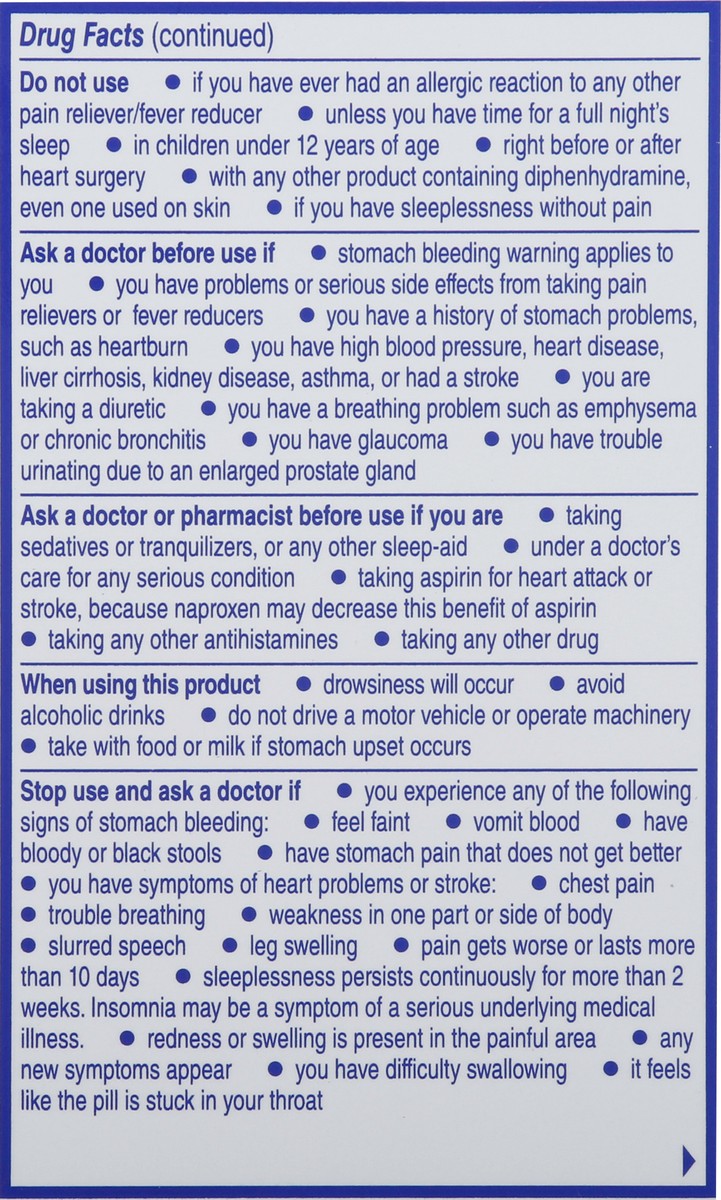 slide 6 of 9, Aleve PM Pain Reliever/Nighttime Sleep-Aid 20 Caplets, 20 ct