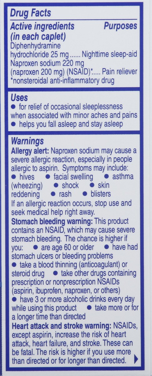 slide 7 of 9, Aleve PM Pain Reliever/Nighttime Sleep-Aid 20 Caplets, 20 ct