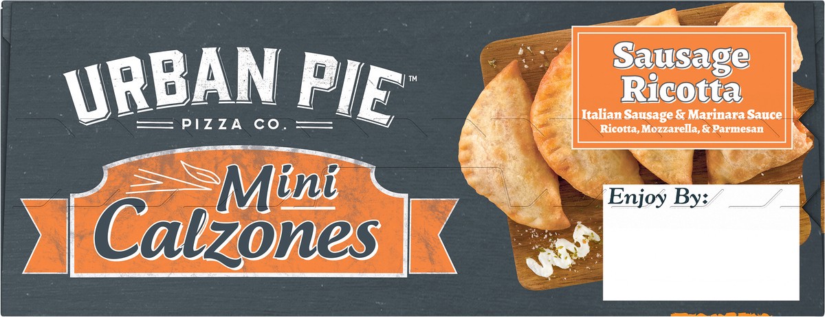 slide 3 of 15, Urban Pie Pizza Co. Mini Sausage Ricotta Calzones 8 oz, 8 oz