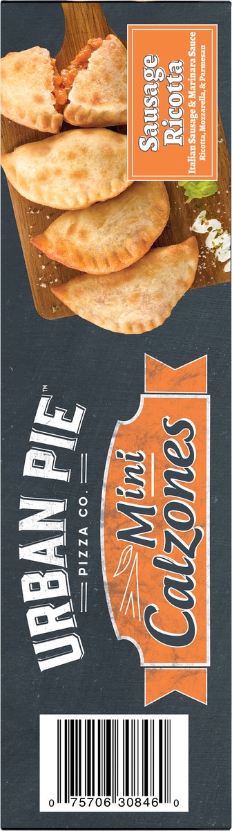 slide 9 of 15, Urban Pie Pizza Co. Mini Sausage Ricotta Calzones 8 oz, 8 oz