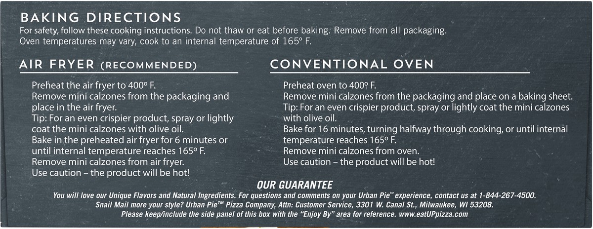 slide 11 of 15, Urban Pie Pizza Co. Mini Sausage Ricotta Calzones 8 oz, 8 oz