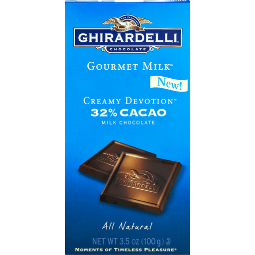 slide 1 of 1, Ghirardelli Gourmet Milk Creamy Devotion 32% Cacaco Chocolate Squares, 3.5 oz