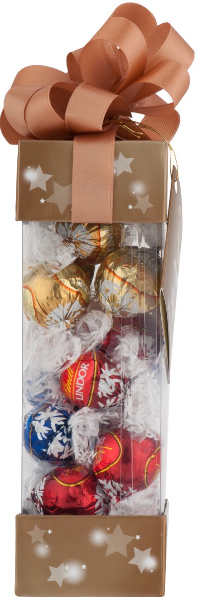 slide 5 of 9, Lindt Lindor Assorted Truffles In Holiday Box, 6.8 oz