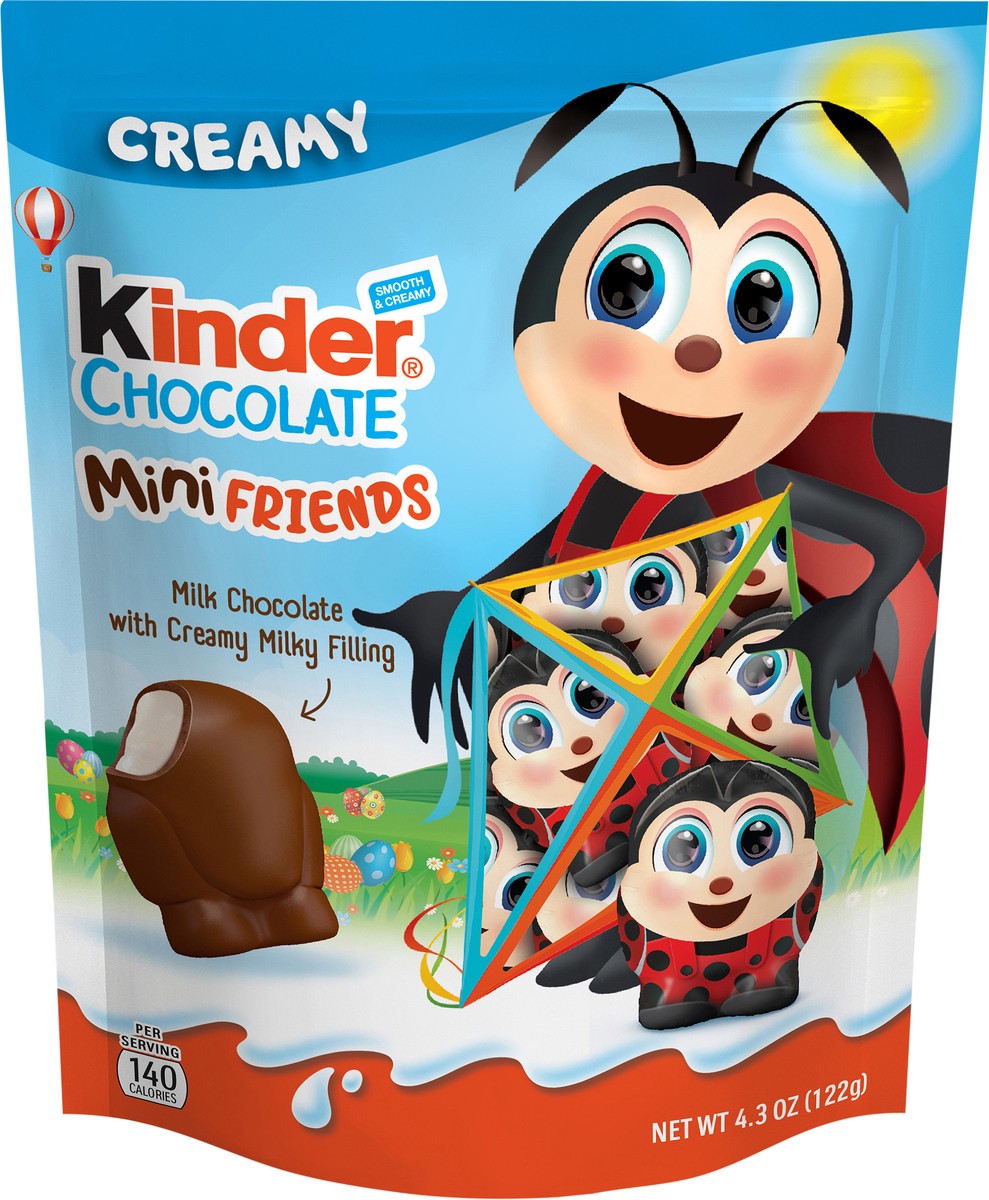 slide 4 of 10, Kinder Chocolate Mini Friends Creamy Milk Chocolate Individually Wrapped Easter Basket Stuffers, 4.3 oz