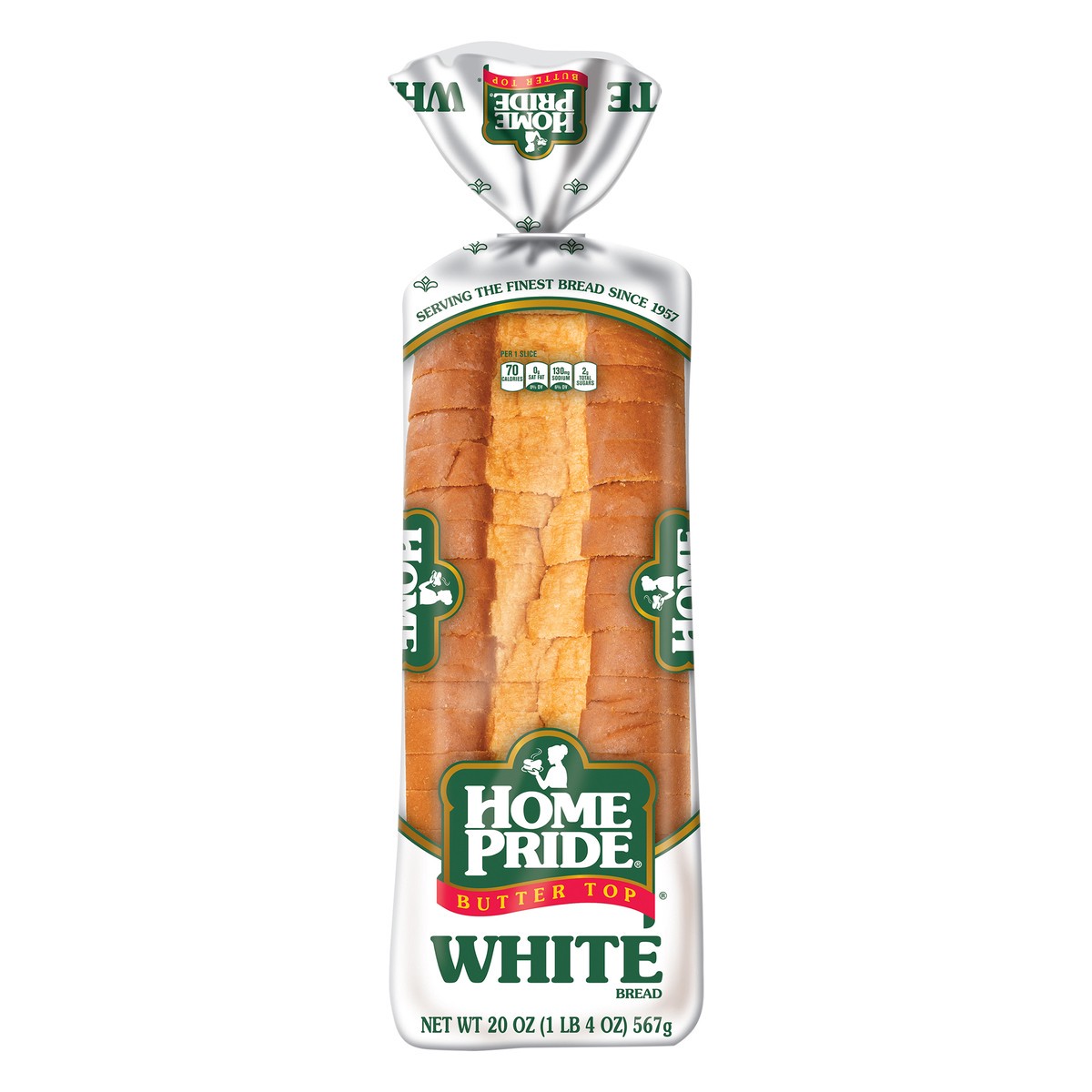 slide 13 of 13, Home Pride Butter Top White Bread, Sliced Sandwich Bread, 20 oz Loaf, 20 oz