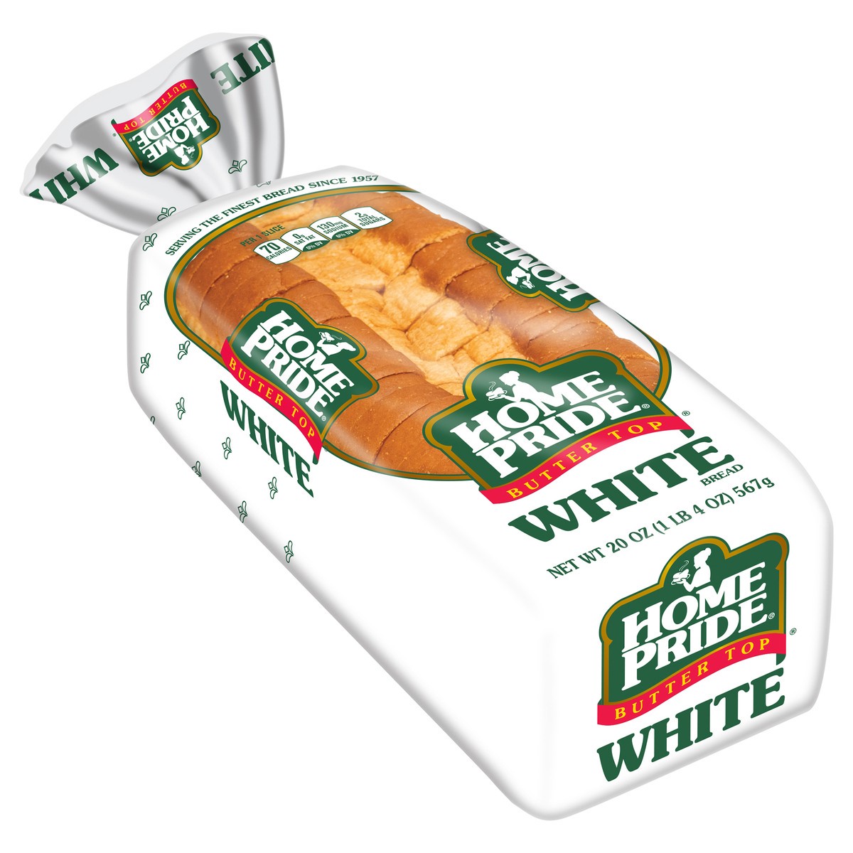 slide 11 of 13, Home Pride Butter Top White Bread, Sliced Sandwich Bread, 20 oz Loaf, 20 oz