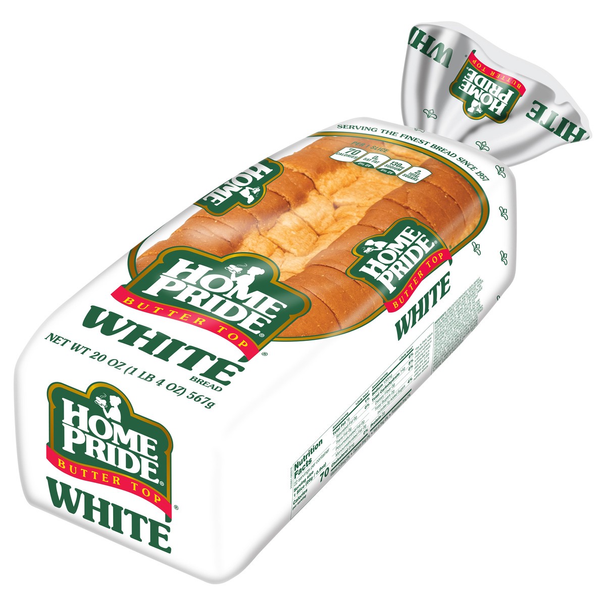 slide 6 of 13, Home Pride Butter Top White Bread, Sliced Sandwich Bread, 20 oz Loaf, 20 oz