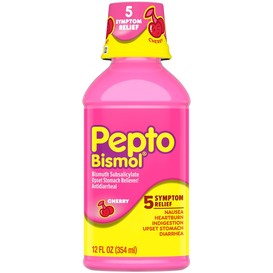 Pepto-Bismol Cherry 5 Symptoms Relief 12 fl oz | Shipt