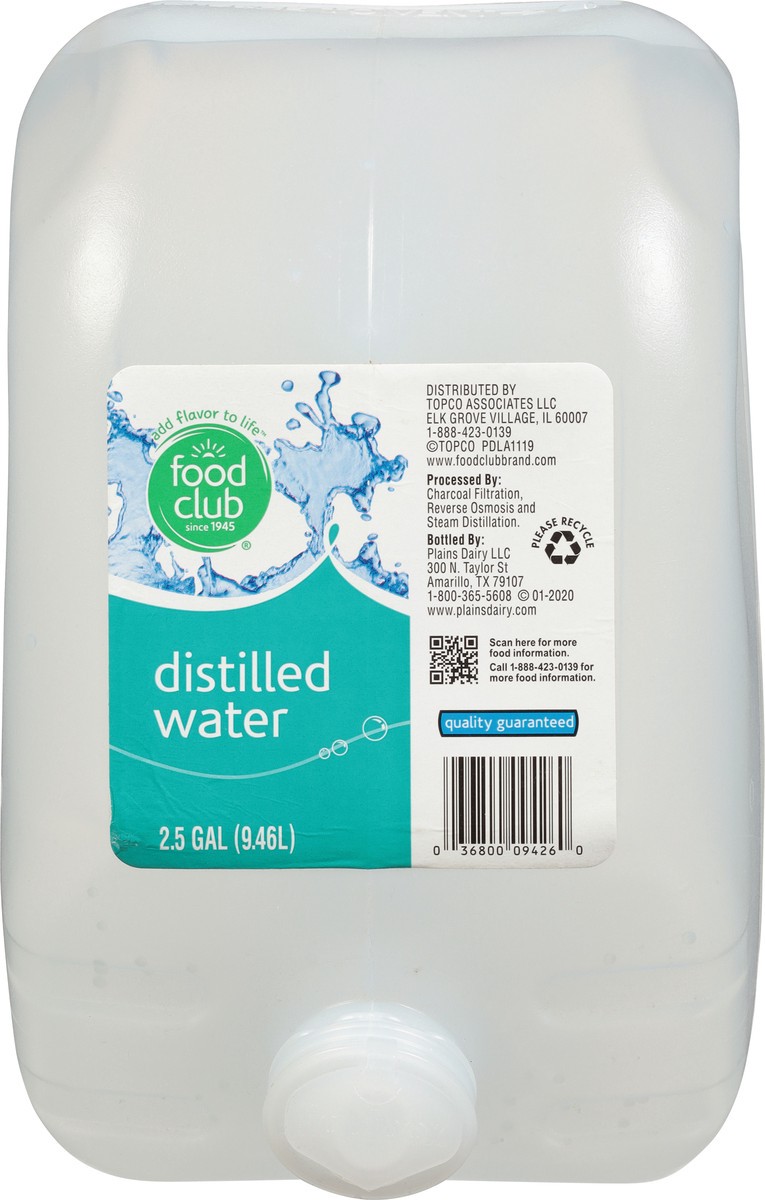 slide 8 of 11, Food Club Distilled Water 2.5 gal, 2.5 gal