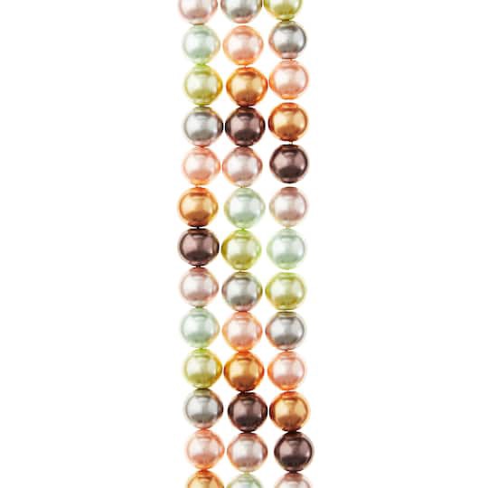 slide 1 of 3, Multicolored Glass Pearl Beads, 10mm By Bead Landing, 10mm