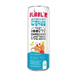 Bubbl'r Antioxidant Sparkling Water - Fruit Punch'r