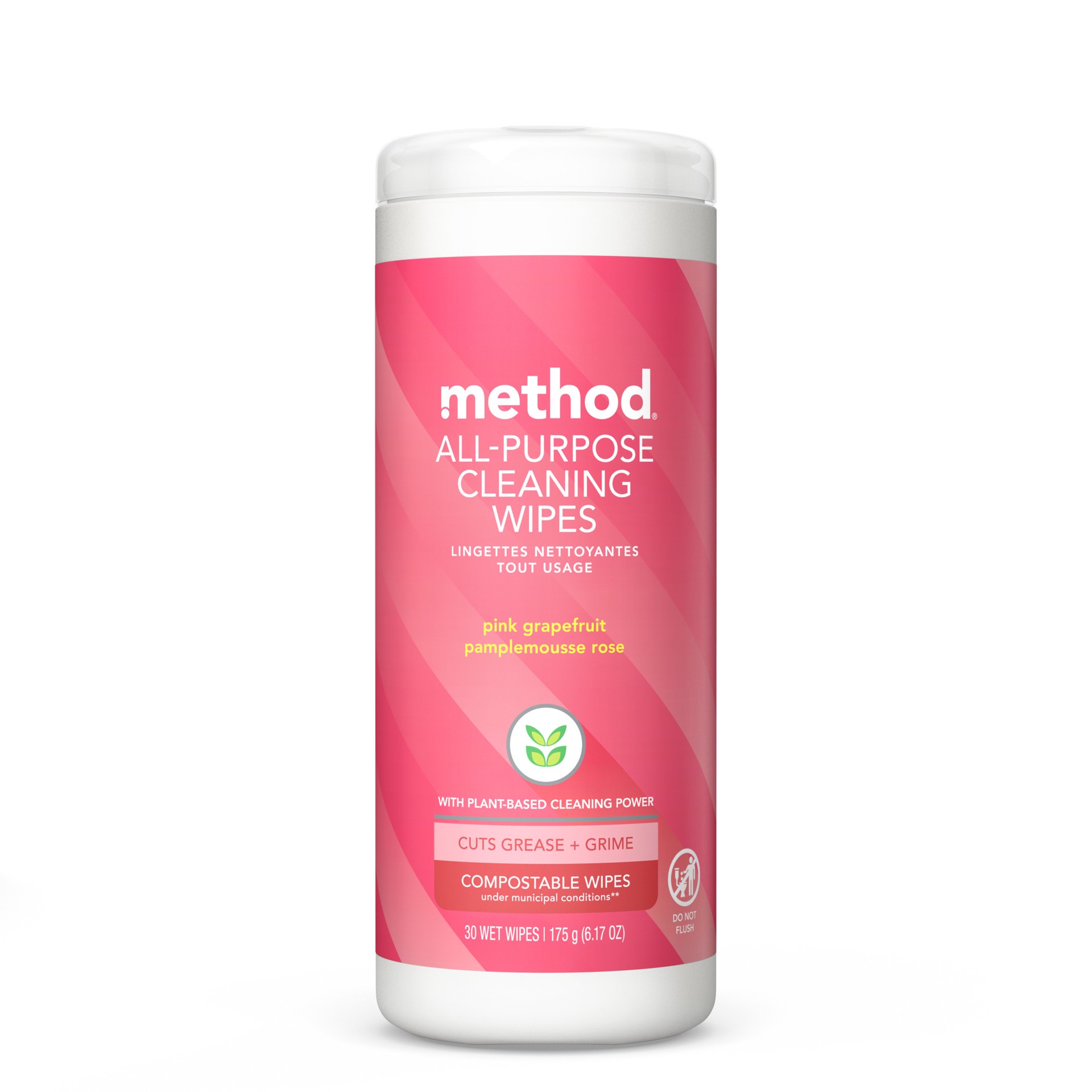 slide 1 of 6, method All-Purpose Cleaning Wipes, Pink Grapefruit, 30 ct; 6.17 oz